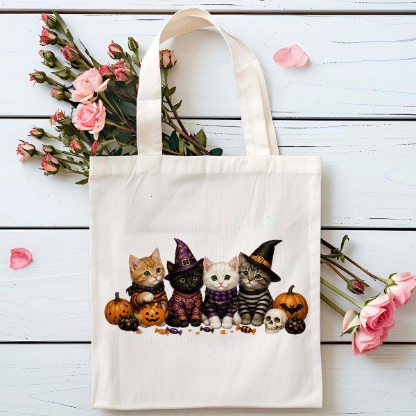 Producto - Tote Bag: Gatitos Halloween