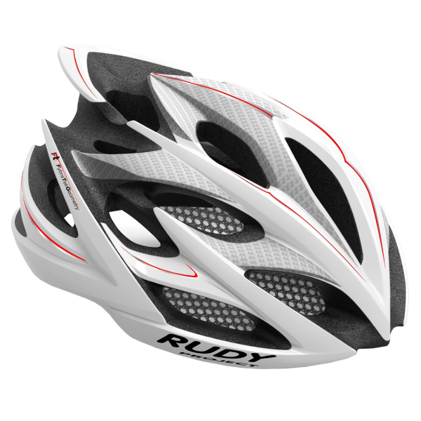 Producto - CASCO RUDY PROJECT WINDMAX WHITE SILVER RED SHINY