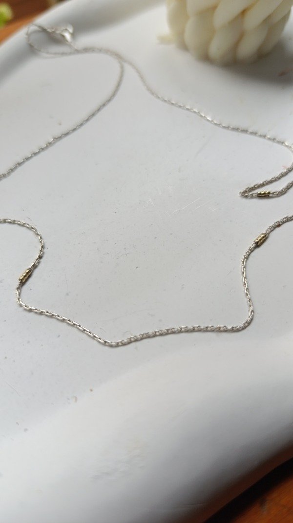 Producto - Cadena fina plata y baño en oro