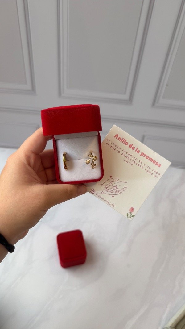Producto - Caja de anillos de la promesa - Alainzas + anillo roses