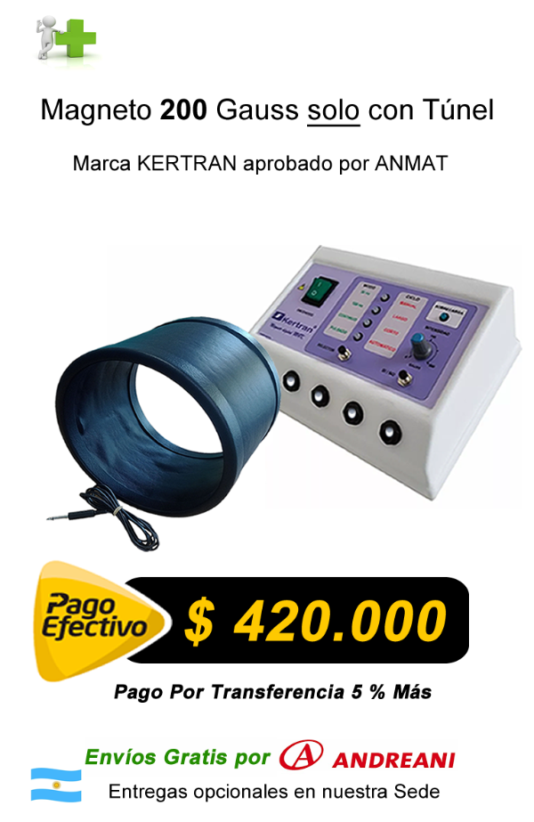 Producto - Magneto M4K KERTRAN 200 Gauss, solo con túnel para extremidades