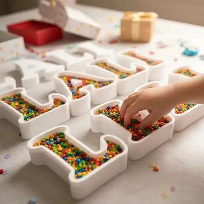 Producto - LETRA Y NUMERO DE TELGOPOR CARAMELERA  DE 0.50CM ALTO (ELEGIR PRODUCTO)