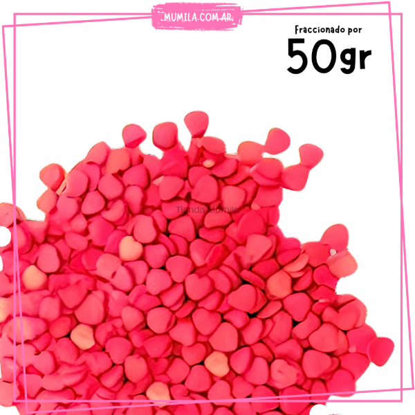 Producto - Sprinkles corazon rojo x50gr Decor Magic