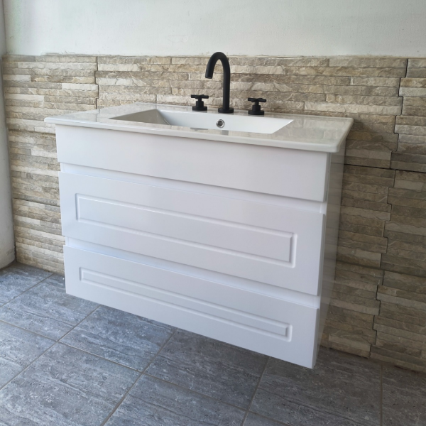 Producto - Vanitory de 80cm colgante blanco
