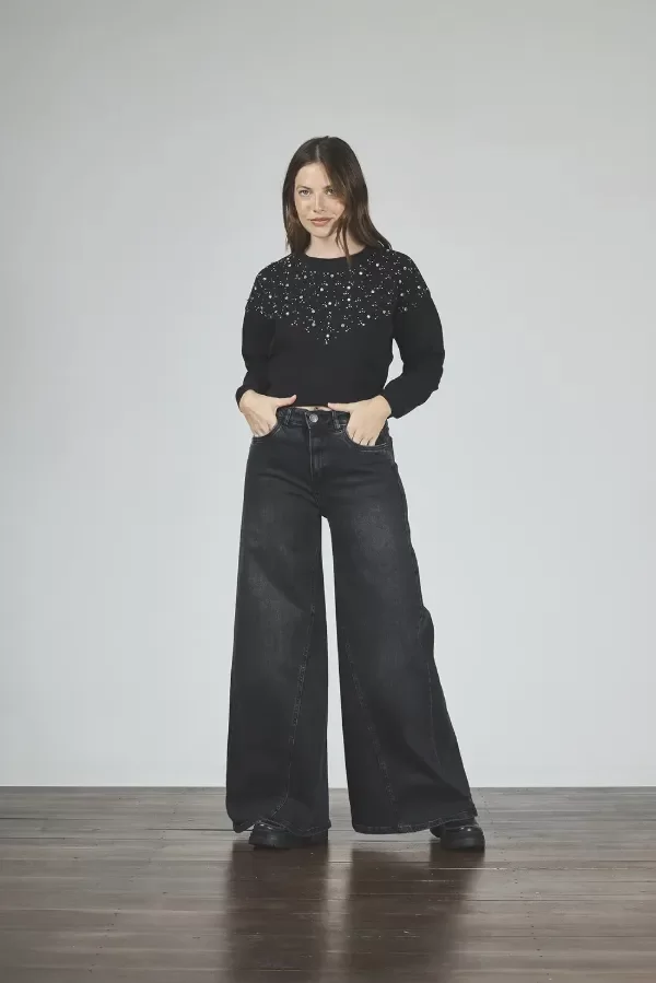 Producto - Jean Full Wide Leg Ash Tiro Alto - 2