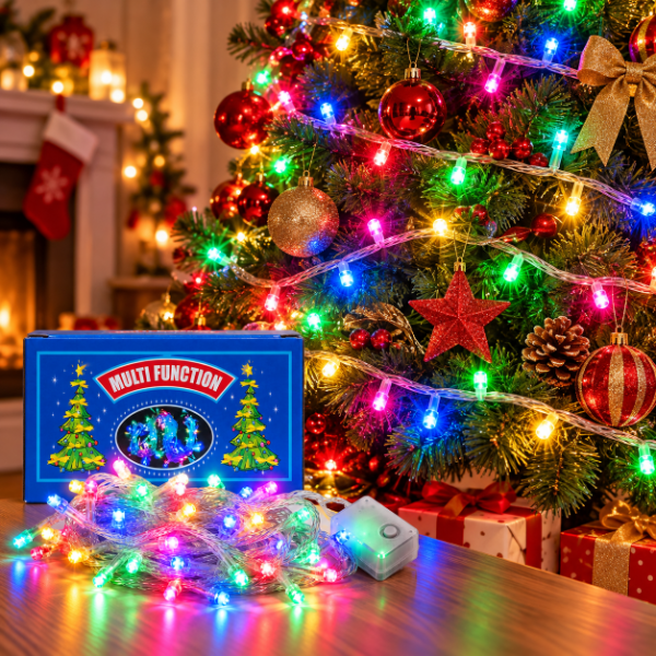 Producto - Luz MULTICOLOR Arroz Navidad 9 Metros - 1