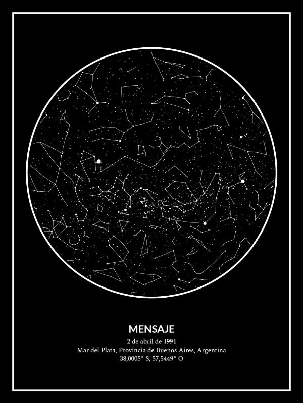 Producto - Mapa Estelar Personalizado (Descargable) - 2