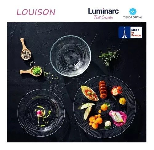 Producto - Plato Postre Luminarc Louison Vidrio Templado 19 Cm Vintage