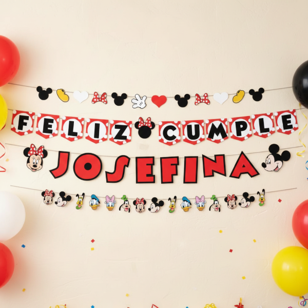 Producto - BANDERINES MINNIE Y SUS AMIGOS ROJO