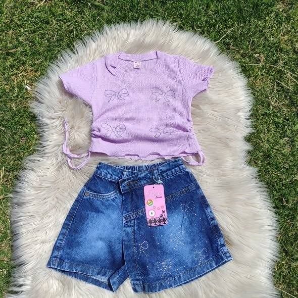 Producto - LINEA GIANCHU Combo short pollera y Remera moño