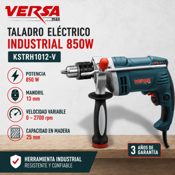 Producto - TALADRO INDUSTRIAL ELECTRICO 850W VERSA KSTRH1012-V - 0