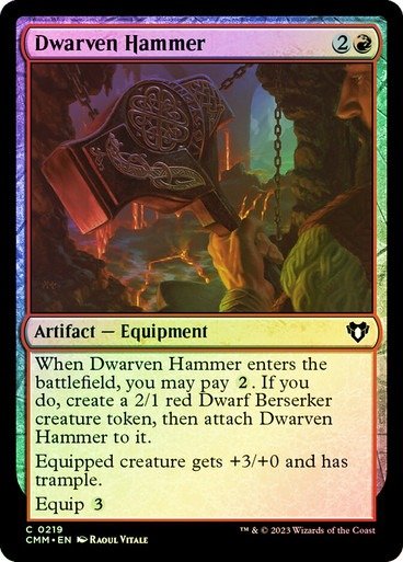 Producto - Dwarven Hammer Foil  Commander Masters