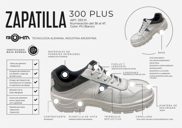 Producto - Zapatilla de trabajo 300Plus ,BOHM - 2