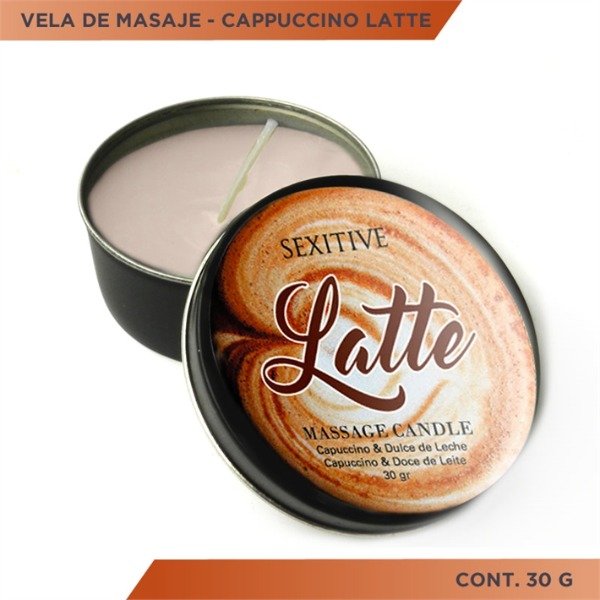 Producto - Vela para masajes - Capuccino Latte 30gr