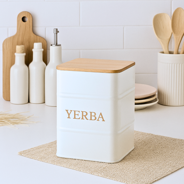 Producto - Lata de yerba industrial cuadrada