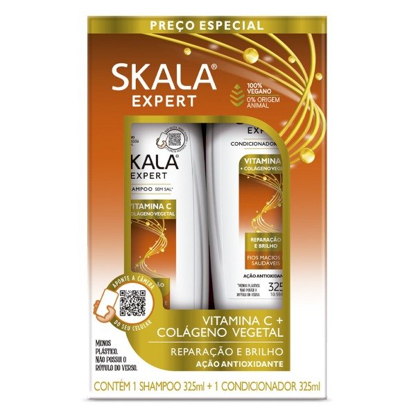 Producto - Kit Shampoo y Acondicionador Skala Vitamina C + Colágeno Vegetal