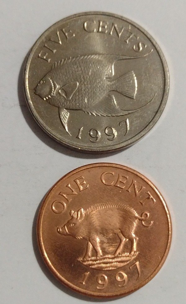 Producto - Bermuda lote de 2 monedas año 1997