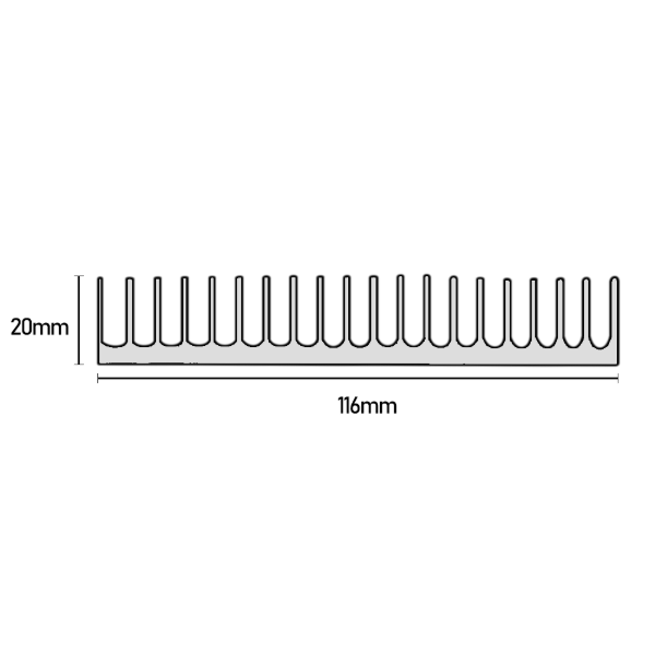 Producto - Disipador 116 x 20mm - 0