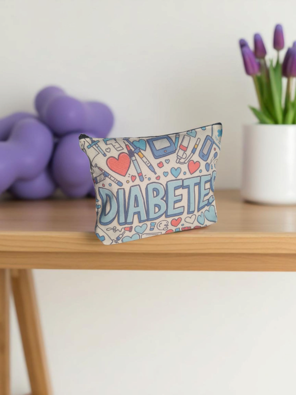 Producto - Estuche tela reforzada Diabetes Celeste