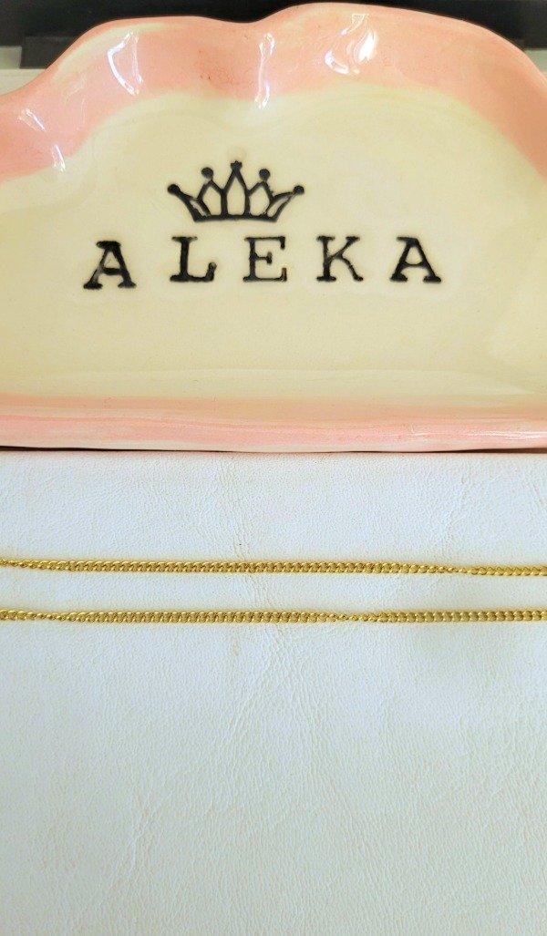 Producto - Cadena grumet(45cm)de acero dorado - 2
