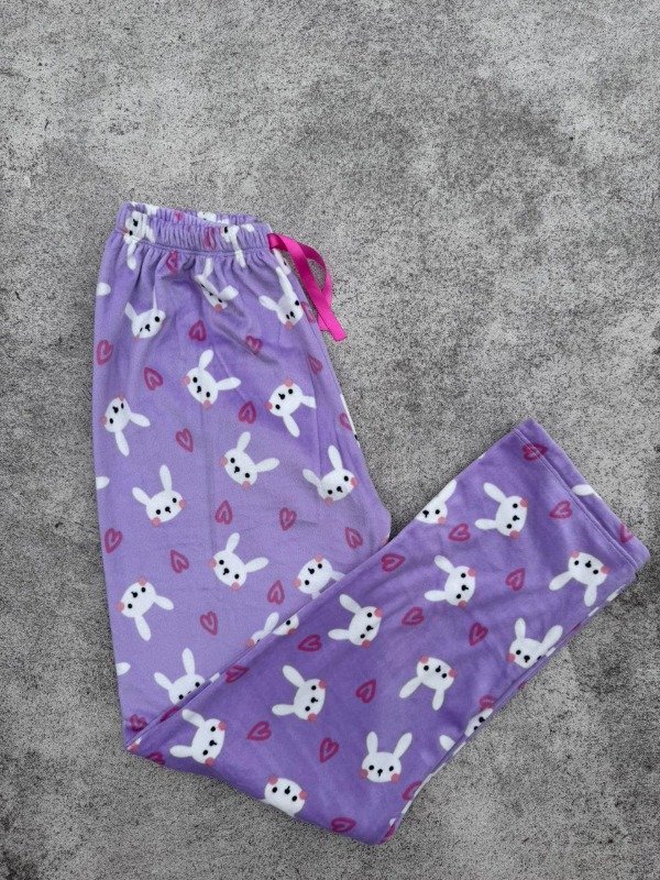 Producto - Pantalon Plush Conejo Lila
