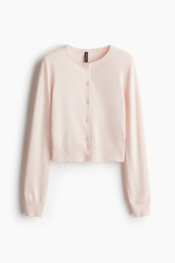 Producto - Cardigan HyM entallado rosa mujer - 1