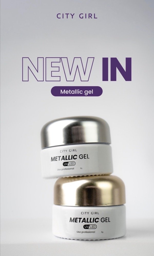 Producto - Gel metálic city girl (dorado y plateado)