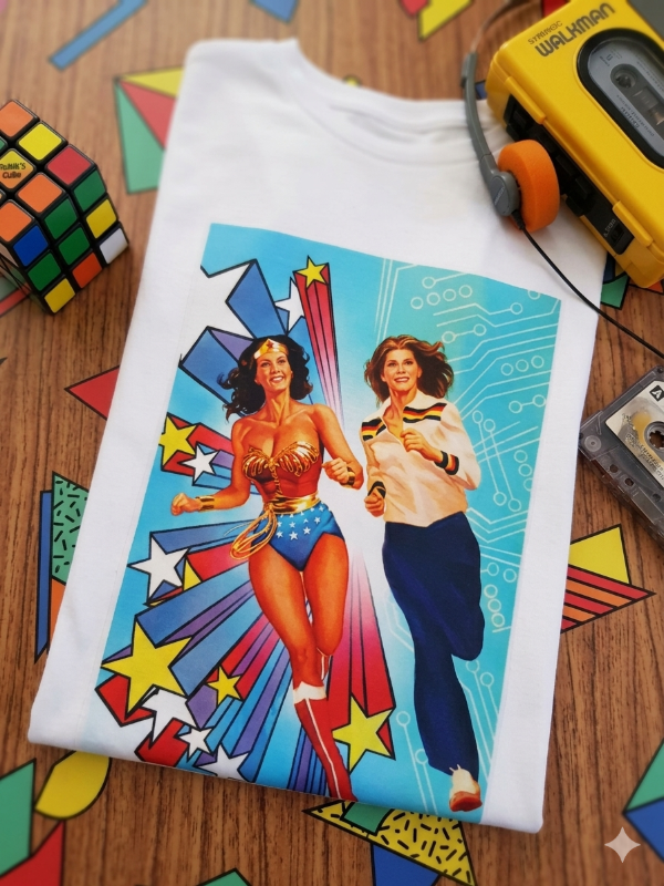 Producto - Remera Mujer Mujer Bionica y Mujer Maravilla