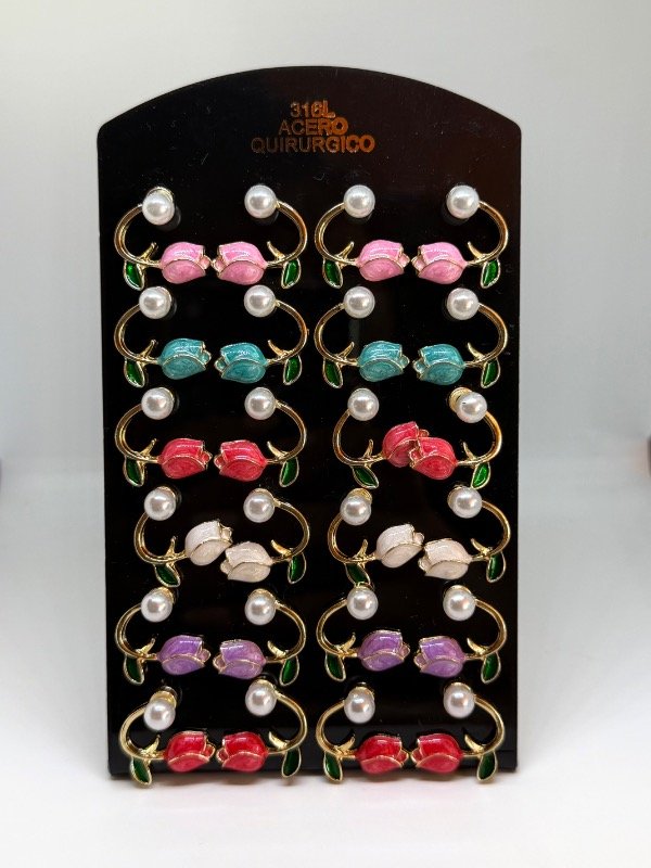 Producto - Aritos perla y tulipán