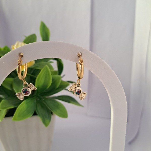 Producto - Aros Dije Caramelo Strass