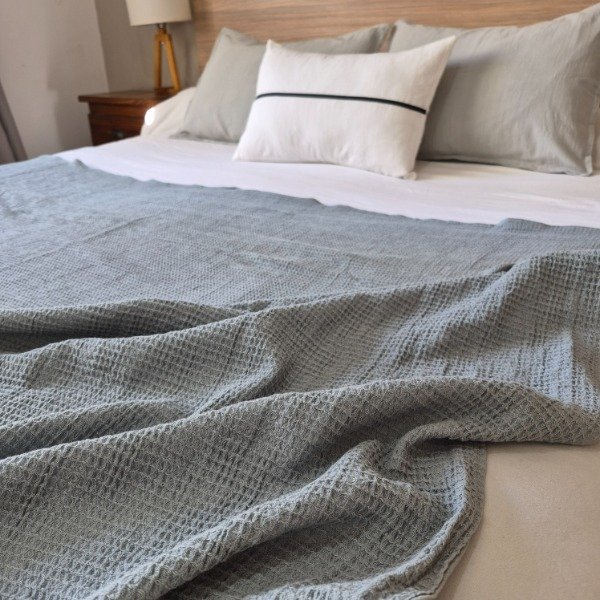 Producto - Pie de Cama Panal Gris Perla - 1
