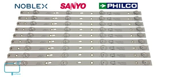 Producto - Kit de 9 tiras de leds  para Noblex DI49X6500