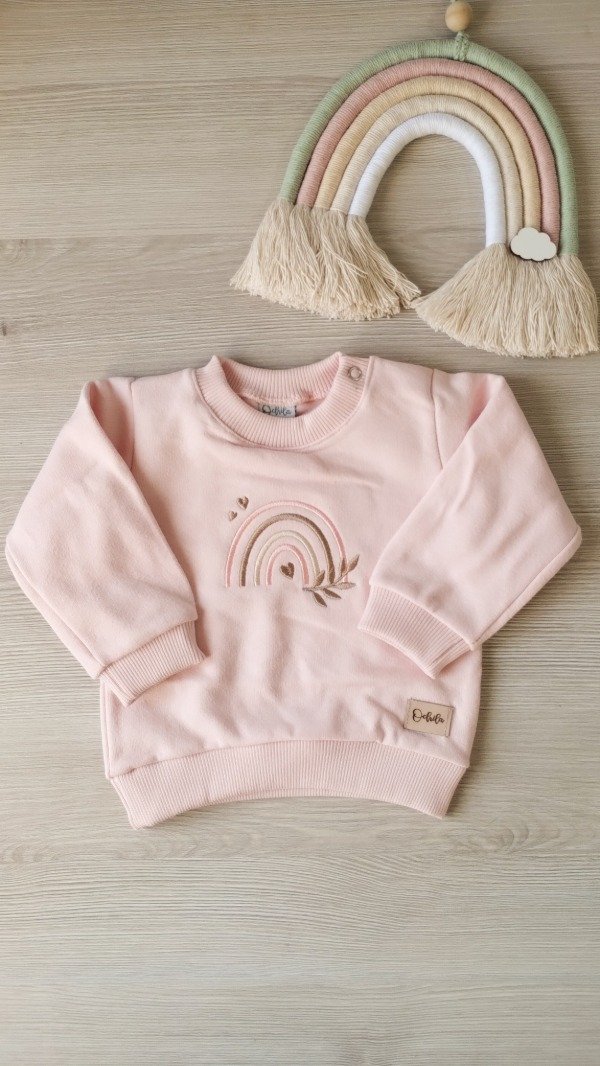 Producto - Buzo con frisa ARCOIRIS rosa
