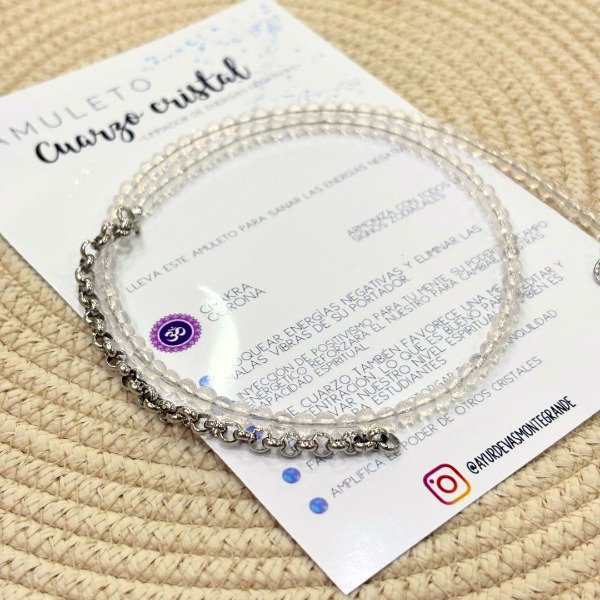 Producto - Collar bolitas de Cuarzo cristal