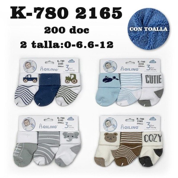 Producto - MEDIAS DE BEBÉ NIÑO ATOALLADAS 2165 (x6)