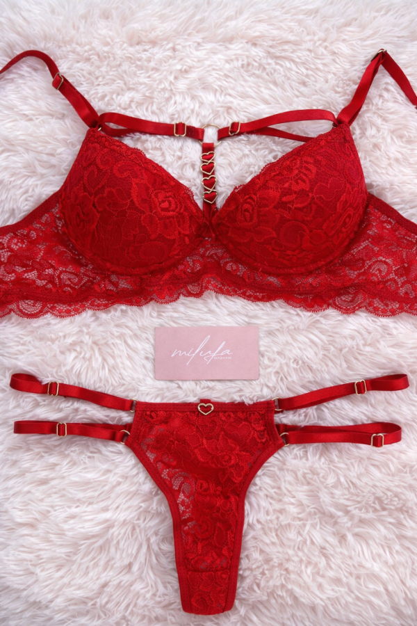 Producto - CONJUNTO ARMADO DE CORAZONES Y LESS DOBLE TIRA