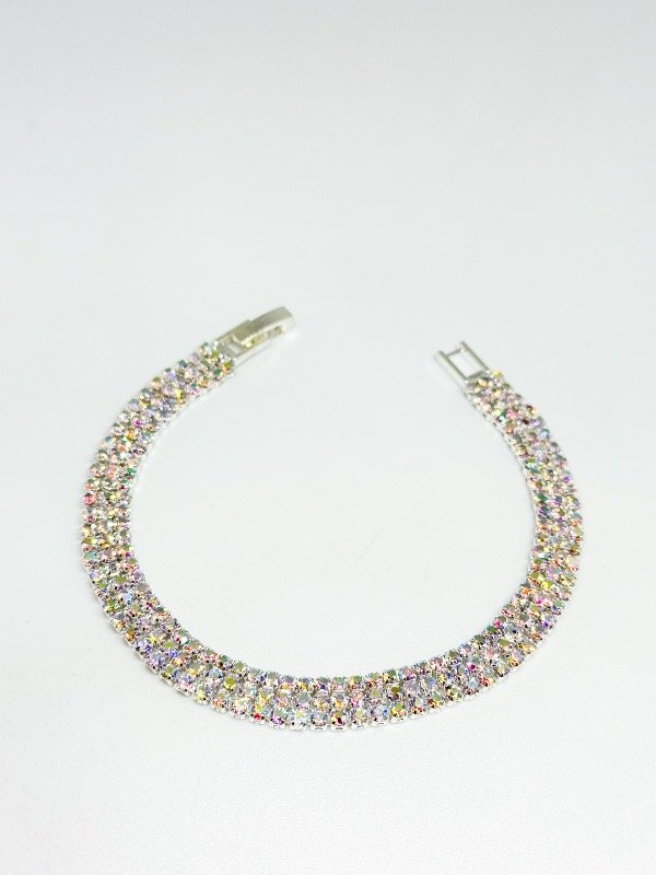 Producto - Pulsera de strass triple tornasolada
