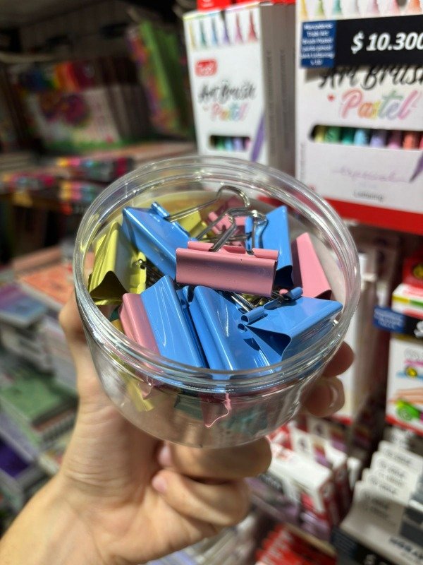 Producto - Binder Clip Pastel 32 mm x 24 unidades BK