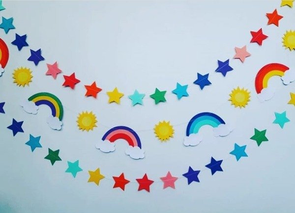 Producto - Guirnaldas de arcoíris y estrellas