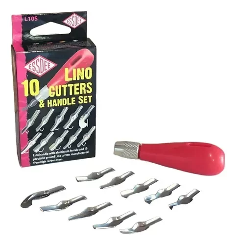 Producto - Set de Gubias para Linóleo Essdee - Mango y 10 Gubias Intercambiables
