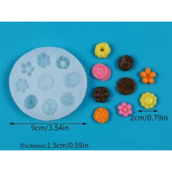 Producto - MOLDE SILICONA 9 GALLETITAS DECORADAS BM4376