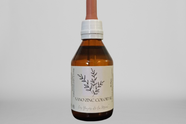 Producto - Nano Zinc Coloidal 30 ppm, frasco gotero de 60 ml. Los Yuyos de la Memé - 1