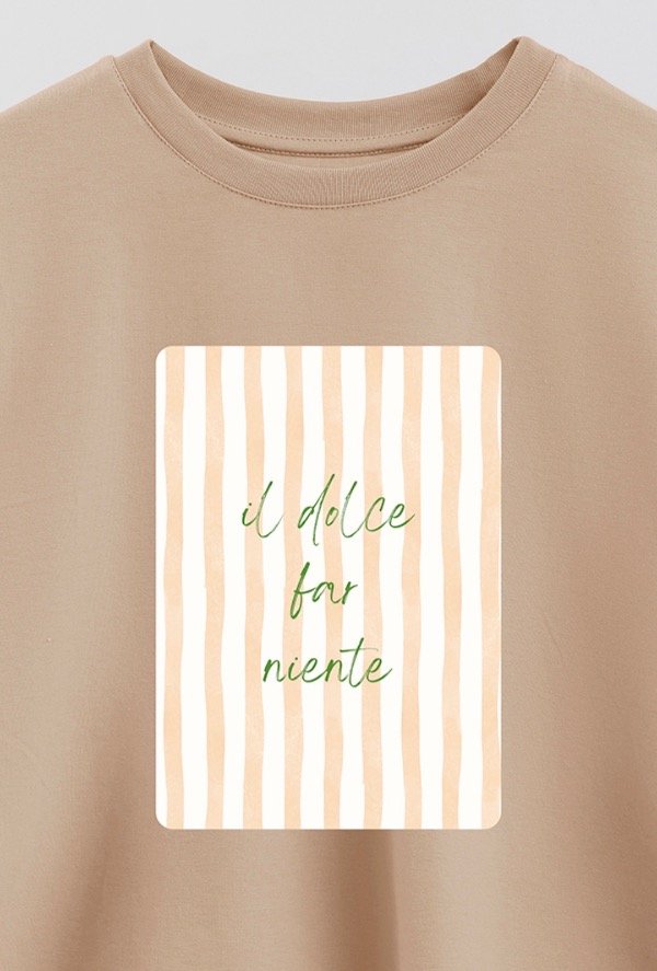 Producto - REMERA CROP ESTAMPADA PASTEL 58 Beige - 1