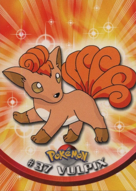 Producto - Vulpix #37 Topps Pokemon TV Animation Edition Series 1 Black Logo