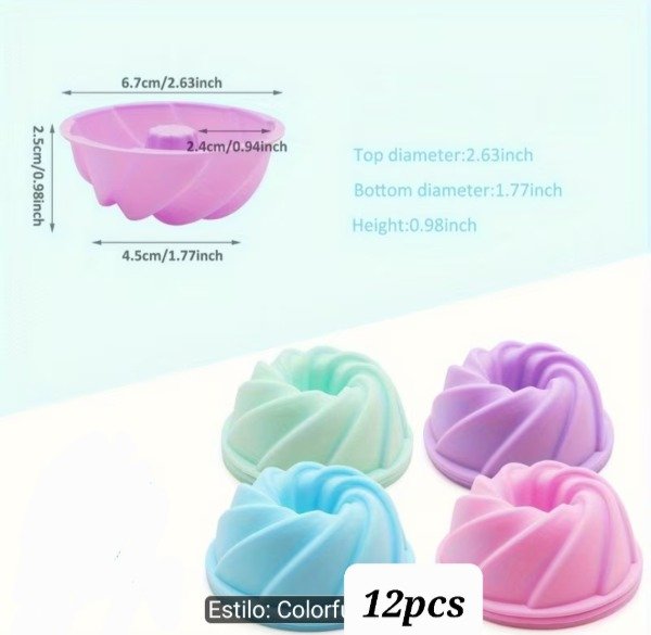 Producto - Molde mini budineras x 12 remolino - 1