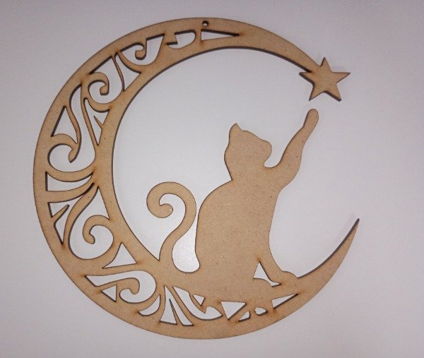 Producto - Cartel cuadro fibrofácil gato mod 1