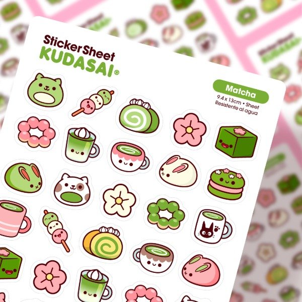 Producto - Sticker Sheet - Matcha - 3