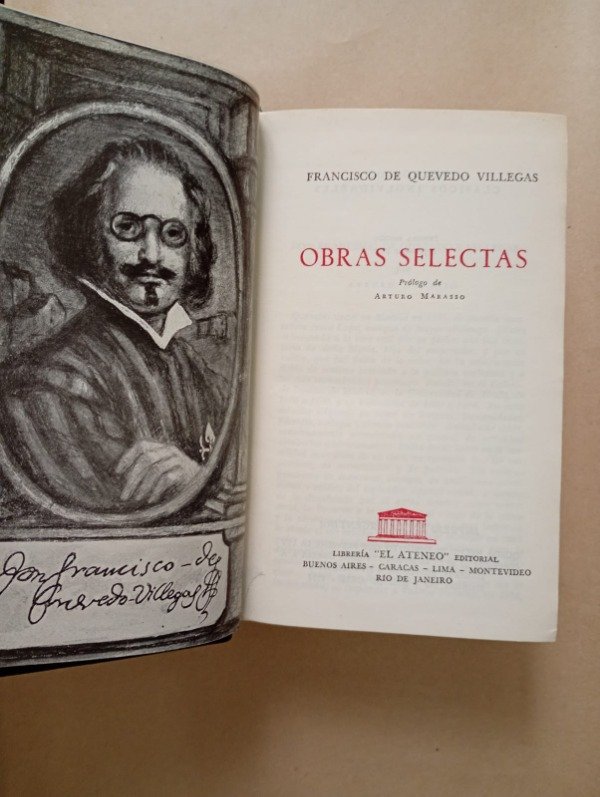 Producto - Páginas eternas Obras selectas - Quevedo Marasso - El Ateneo 1957 Tapa dura - 2