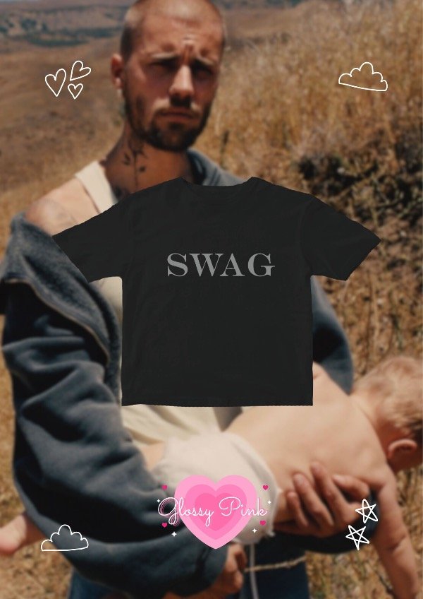 Baby Tee Swag - VINILO TEXTIL GRIS
