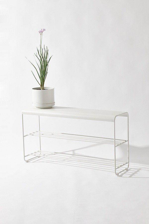 Producto - Banco Henkan large con maceta Hueso